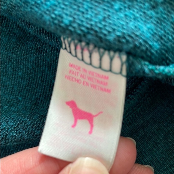 Victoria's Secret PINK Teal Graphic Sweatshirt | Size Small - Picture 5 of 10